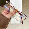 New Cat Eye Glasses Frame Ladies Anti-blue Light Glasses Fashion Metal Eyeglasses Computer Goggles