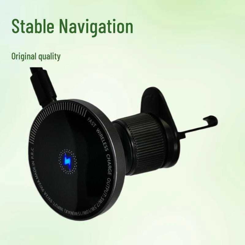 Multifunctional Magnetic Wireless Car Phone Holder and Charger серый
