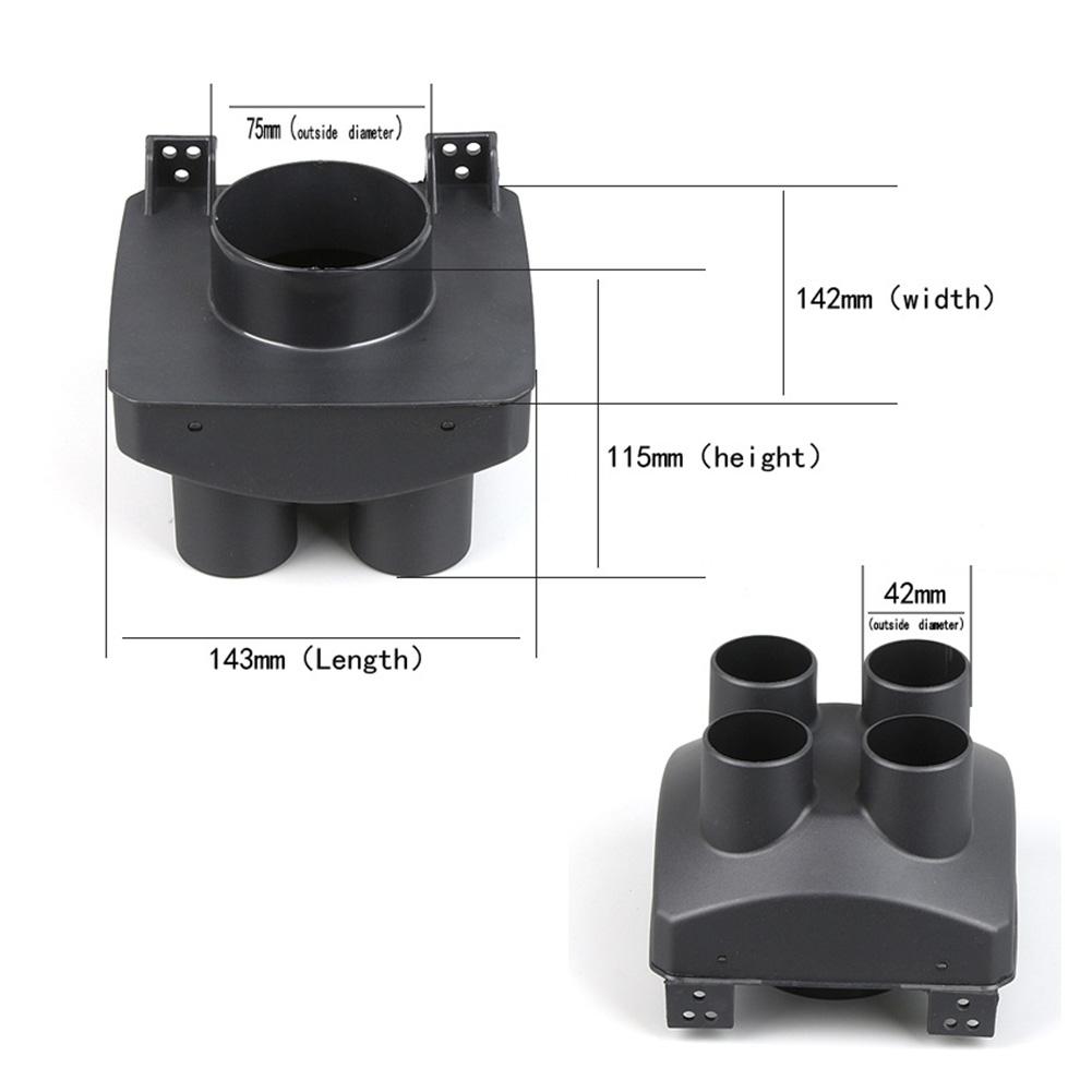 1 Pcs 1 Hole 75mm To 4 Holes 42mm Car Air Outlet Vent Cover Air Diesel Heater Converter Air Diesel Parking Heater Parts