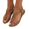 Women's Bohemian Flat Flip-Flop Sandals with Elastic Band - 2026 Summer Casual Fashion