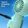 Mini Cartoon Animal Handheld Fan with Lanyard High Speed Wind USB Rechargeable Summer