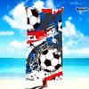 1 pièce Serviette de plage Thème Football Dynamique, Éclaboussures Colorées et Motif Football, Essentiel pour les Amateurs de Sport, Séchage Rapide Douce,