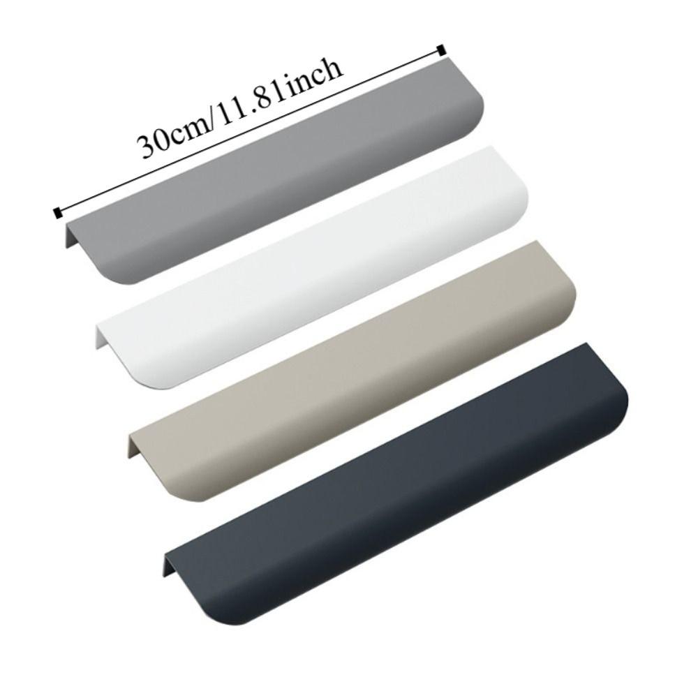 Aluminum Zinc Zinc Alloy Nvisible Cabinet Handles Morandi Color Embedded Wardrobe Handles  Drawer Handle