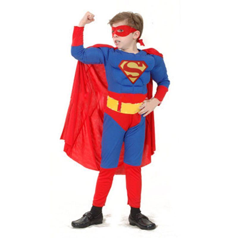 Costum minunat de Halloween pentru copii Supererou Batman Superman Costum Cosplay Pentru Băieți și Fete