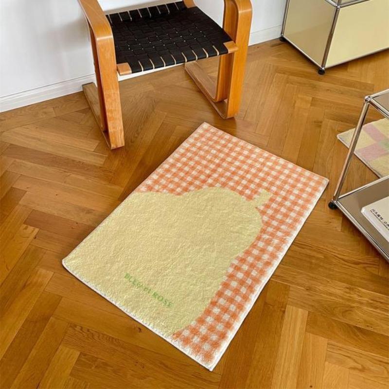 

Инс Стиль То же Клетчатое Одеяло для Кровати в Спальне Коврик на Кофейный Столик в Гостиной Милый Ковер для Комнаты Коврик для Двери в Ванную 60 * 90CM (crystal velvet hairless)