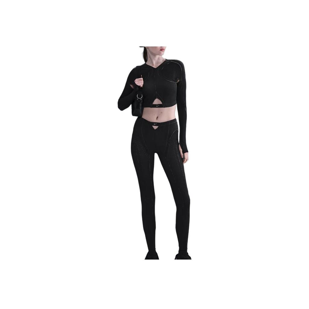 Nike X Knwls Ghost Top Pullover V-Neck Striped Long Sleeve T-Shirt Women tops IB0265-010