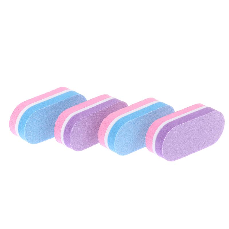 50Pcs Mini Sponge Nail File 100/180 Colorful Nail Buffer Double Sided Sanding Buffer Cuticle Remover Pedicure Manicure Files