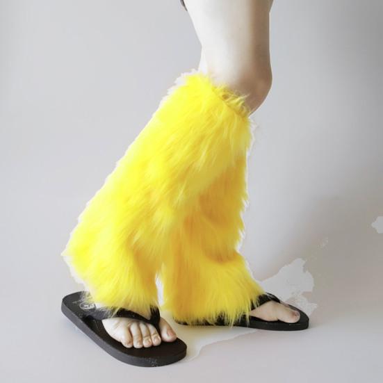 Faux Fur Fuzzy Leg Warmer for Women Girls Soft Plush