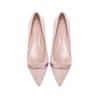 Fashion Brand Girls Ladies Pink Shoes Bridesmaid Flats Wedding Loafers Bowtie Ballerinas Women Big Size Flats Pointed Toe Velvet Loafers