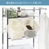 Kawaguchi Koki Sturdy Stainless Steel Shelf Laundry Rack Shelf 2 Tiers 2 Baskets Telescoping Width Cm Made by 21039 + 65-77.5 Tsubame-Sanjo