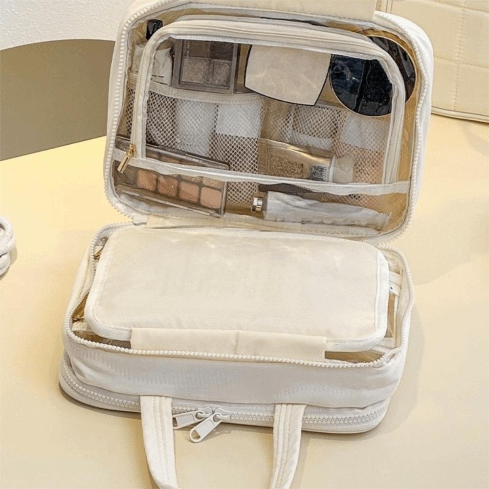 Multipocket Travel Toiletry Bag Cloth Portable Makeup Pouch Women Cosmetic Bag  Travel Use