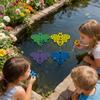 Schwimmende Bienen-Trinkstation 4 Stück Schaumstoff Dekorativ Lustig Garten Schmetterling Biene Tränke für Außen Veranda Höfe Terrassen