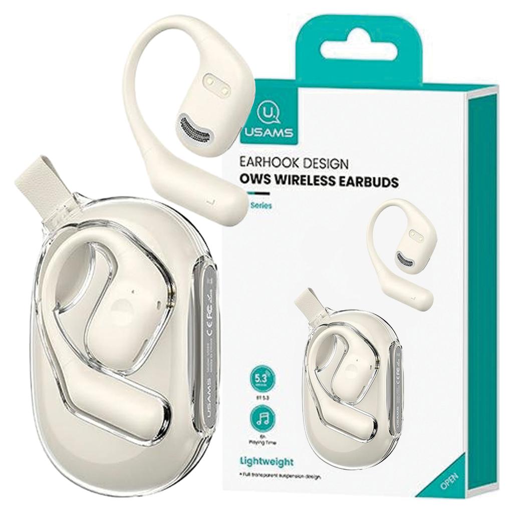 Usams Słuchawki Bluetooth 5.3 G26 Owsbezprzewodowe Biały/White Bhuug02