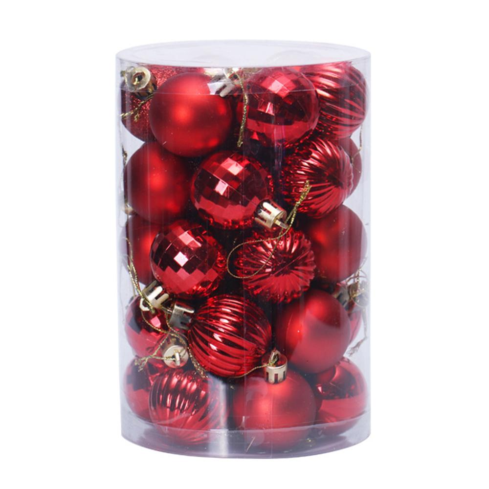 34pcs Christmas Balls Ornaments Xmas Tree Decorations Royal Blue Retro Orange Gold Hanging Ball Christmas Party Decor Birthday