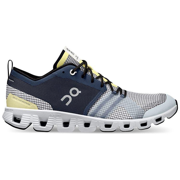 On Cloud X 1 Carb Plate Breathable Shock Absorbing Low Top Running Shoes Men Sneakers Denim-Blue White 38.98943
