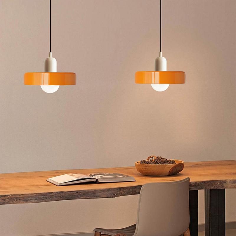 Nordic Glass Pendant Light 25CM Warm Light E27 Blub For Living Room Bedroom Bedside Restaurant Hotel Indoor Decorative Lighting