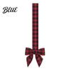 French Country Style Home Accent Christmas Bow Wreath Door Hanger Artificial Pine Candlestick Garland with Ribbon Multiuse Decorative Ring