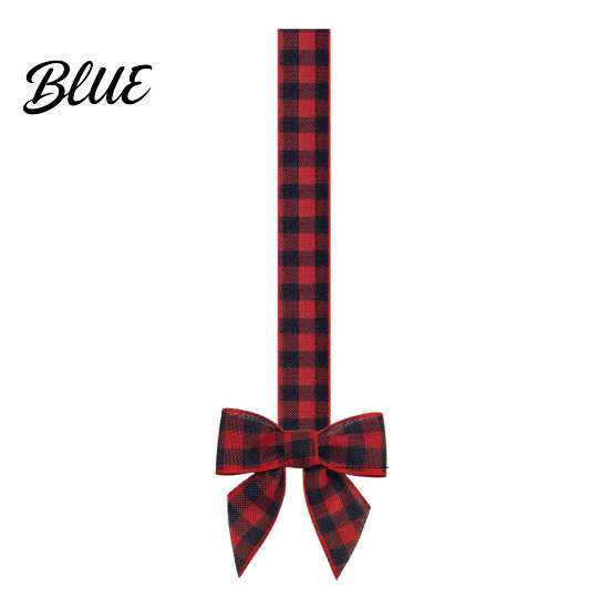French Country Style Home Accent Christmas Bow Wreath Door Hanger Artificial Pine Candlestick Garland with Ribbon Multiuse Decorative Ring