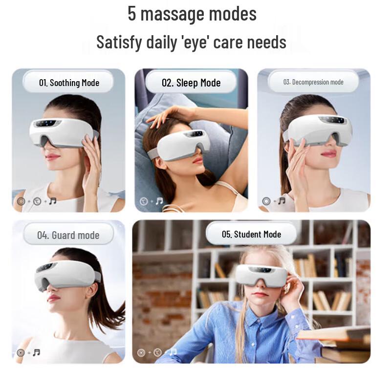 DiSi Smart Eye Massager with Hot Compress & Bluetooth CN Plug (adapter Included)