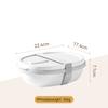 800/1300ML Portable Lunch Box with Two Compartments for Food Storage Plus A Detachable Mini PP Box Light Salad Cup Microwavable