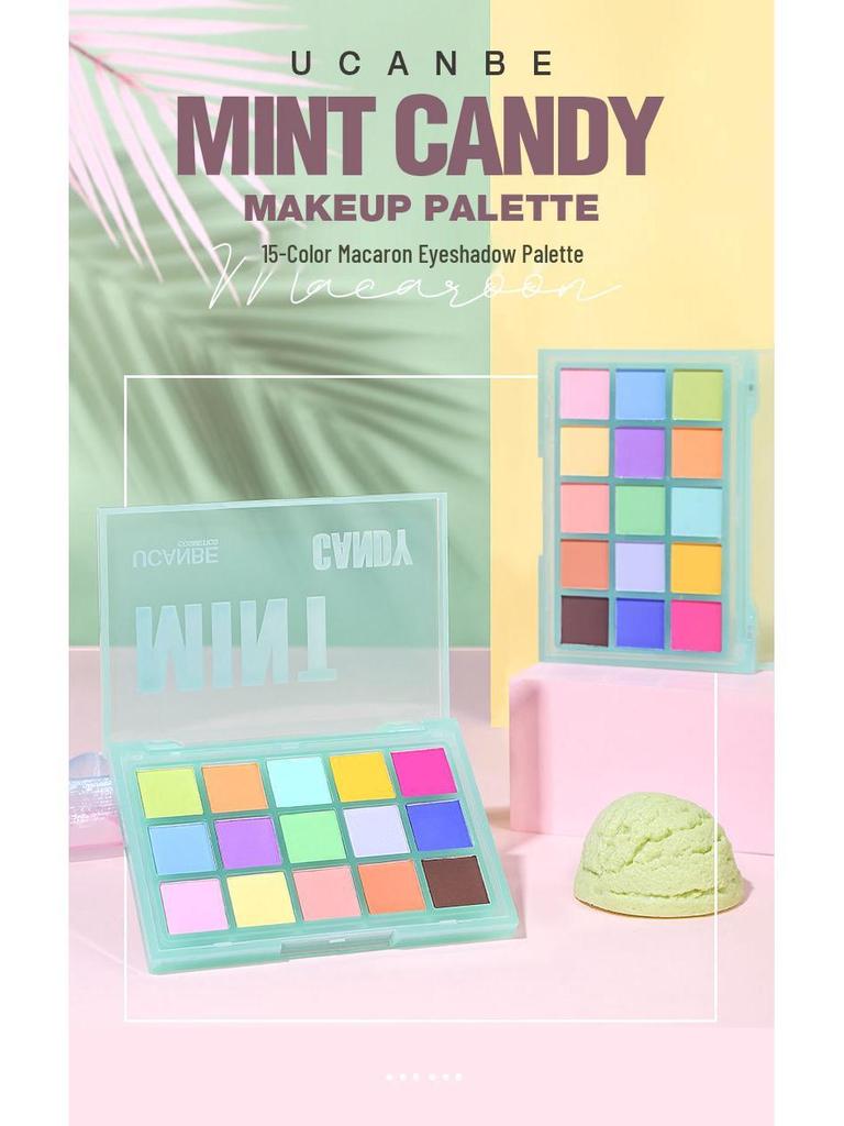 UCANBE 15-Color Macaron Matte Eyeshadow Palette for Beginners
