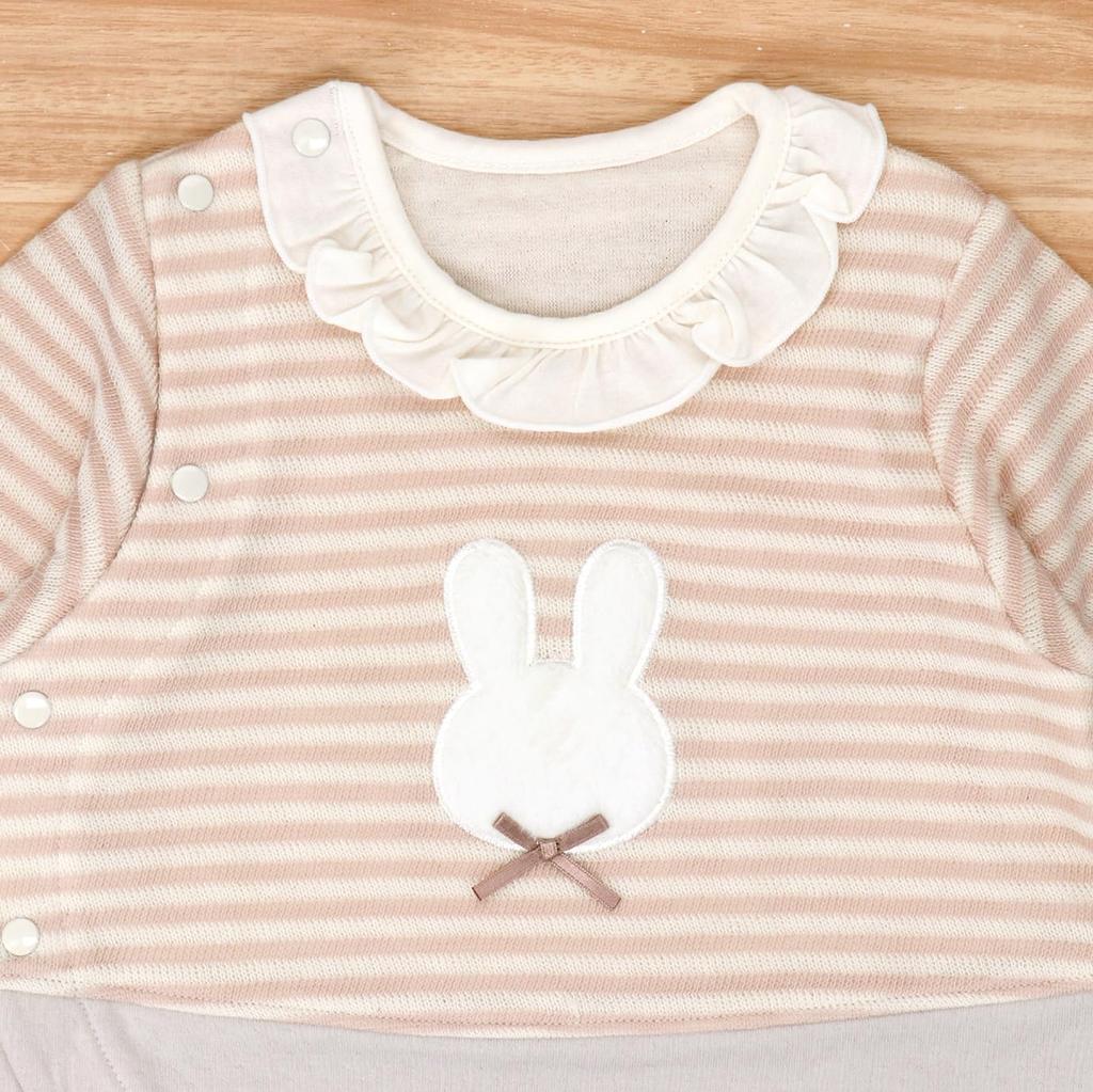 Coveralls Border Rabbit 80 Made in Japan [Baby Castle]