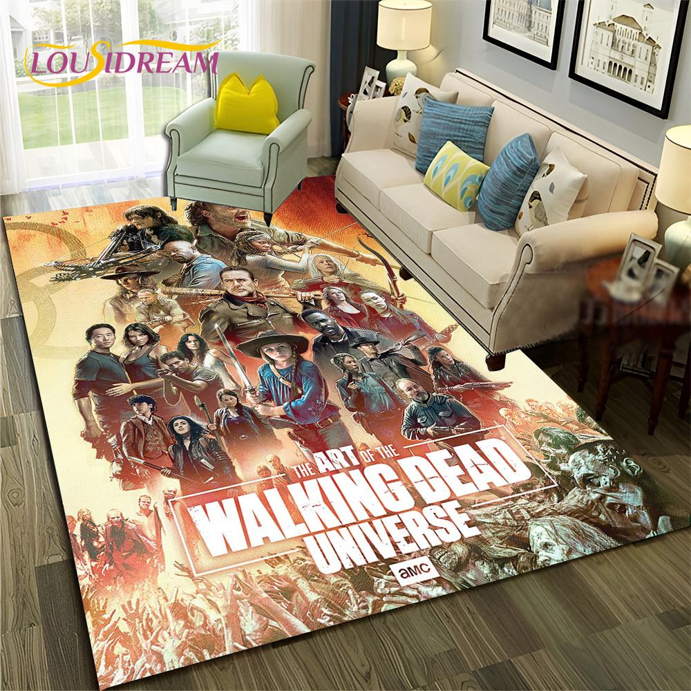 TWD The Walking Dead Rick Horror TV Carpet Rug for Home Living Room Bedroom Sofa Doormat Decor,kids Area Rug Non-slip Floor Mat