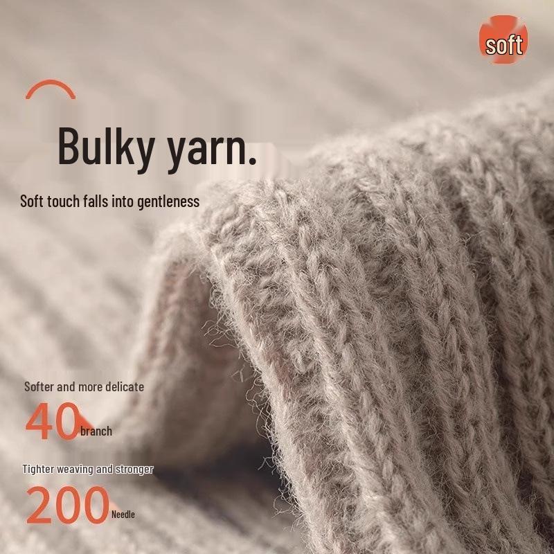 Women's Knitted Leg Warmers – Cozy Scrunch Style for Autumn and Winter, Knee and Ankle Coverage