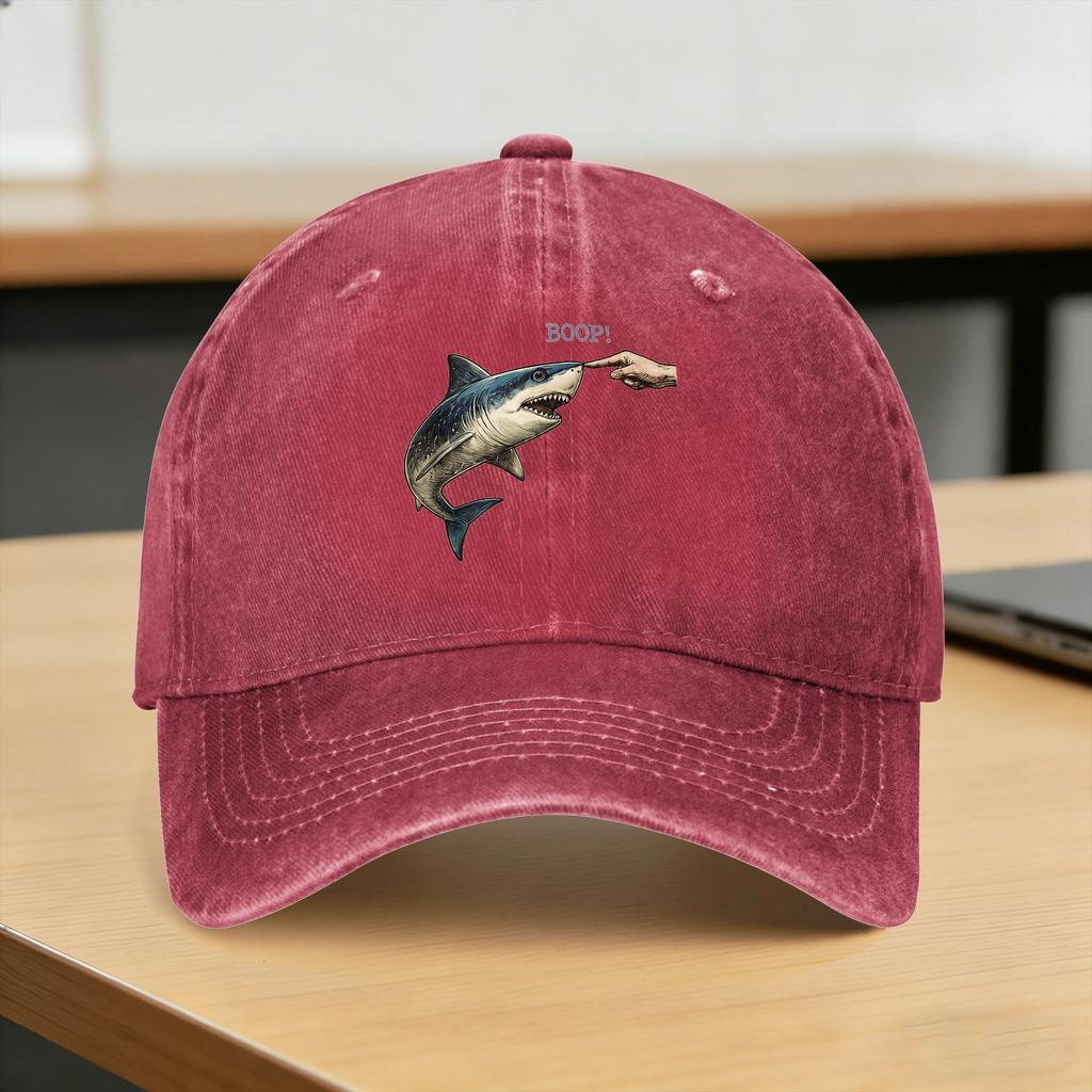 Boop Shark Meme Funny Nose Touch Shark Casual Baseball Cap Spring  Trucker Hat Breathable Tennis Skate Snapback Cap UnisexTeens