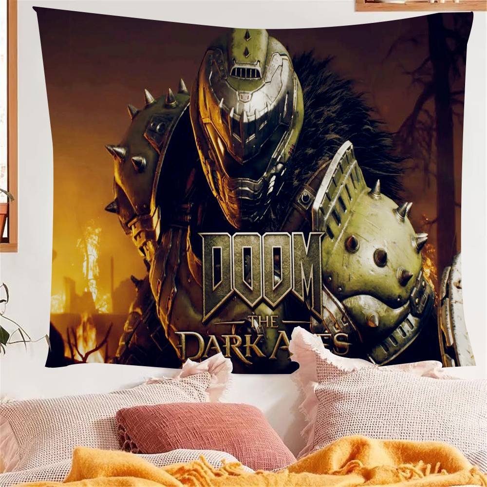 

Game DOOMS The Dark Ages DIY Wall Tapestry for Living Room Home Dorm Decor Wall Art Decor 74x94cm(29x37in)