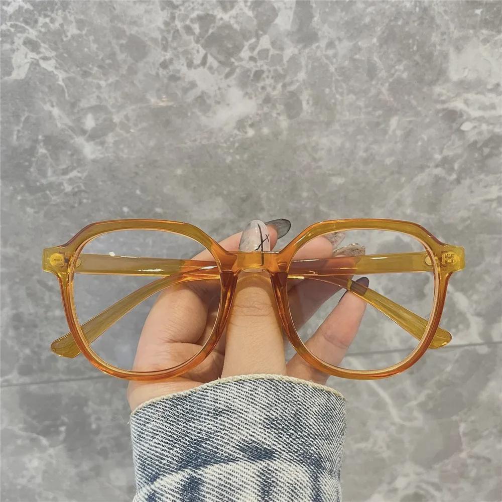 Trendy Korean-Style Large Frame Anti-Blue Light Glasses for Men & Women