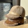 Suede Plush Wide-brimmed Peaked Hat Women's New Autumn and Winter Outdoor Warmth and Coldproof Fleece Bucket Hat