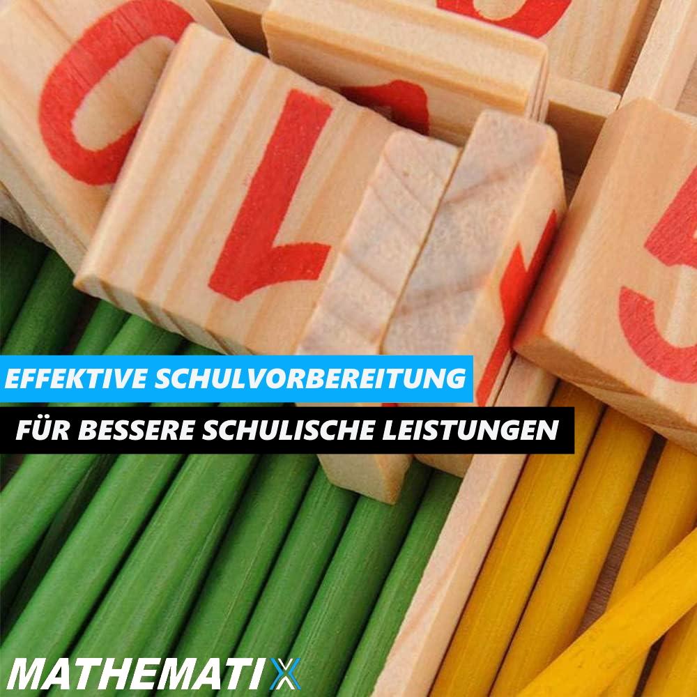 MATHEMATIX Réglettes en bois Bâtonnets de comptage Jouet mathématique d'apprentissage des nombres