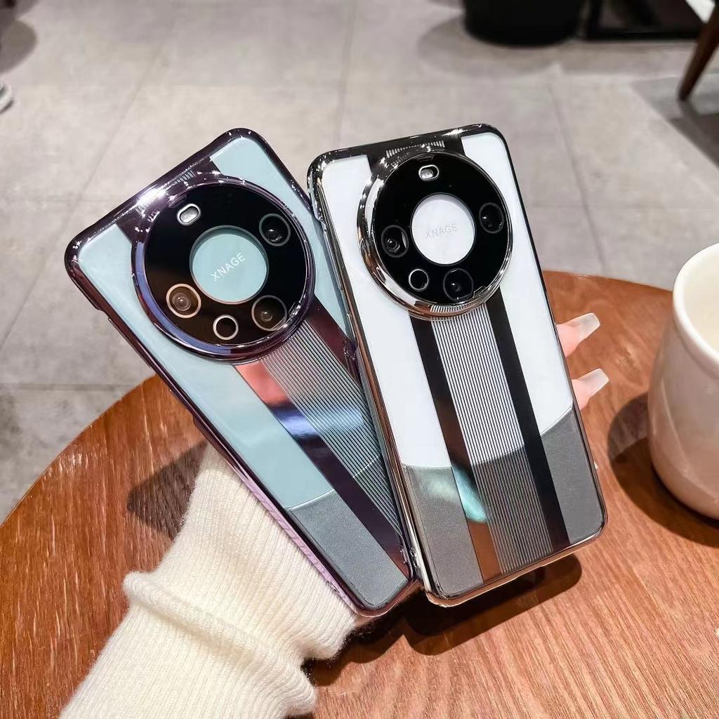 The Electroplated Transparent Phone Case for Huawei Mate60pro Instantly Transforms Into A Shockproof Protective Case for Porsche Mate50 40