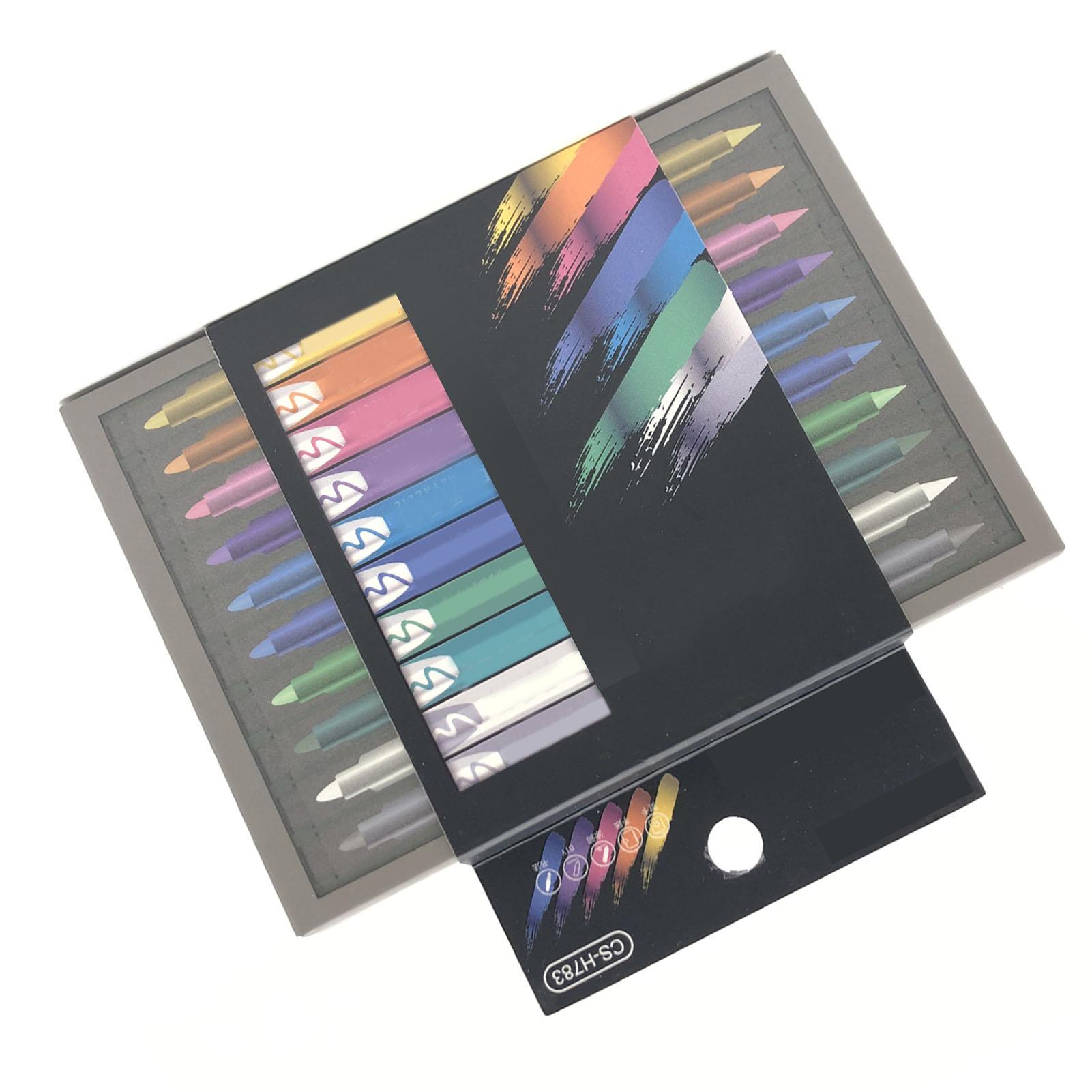 

10 шт. акварельных маркеров-кистей с двойным наконечником, 10 металлических цветных быстросохнущих акварельных ручек-кистей с