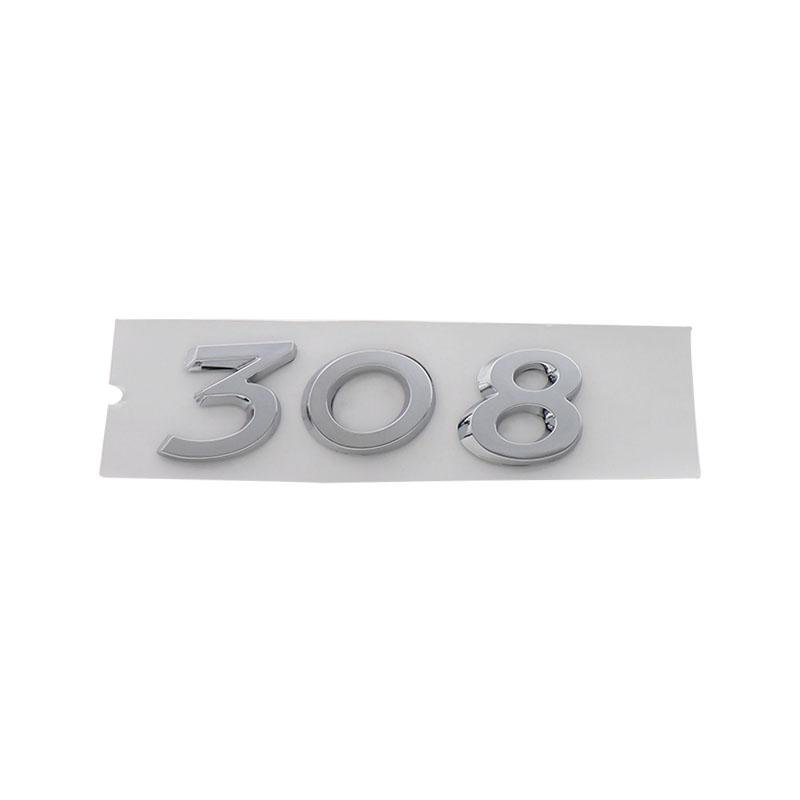 

3D Премиум ABS 308 Буквы для 308 автомобиля Крыло багажник Задний капот Наклейка Эмблема Значок Наклейка chrome