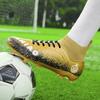 33-46 Men's High-top Football Shoes Are Laid-up Large-scale Children's Artificial Lawn AG Long Nail Football Boots Training Black Sneakers
