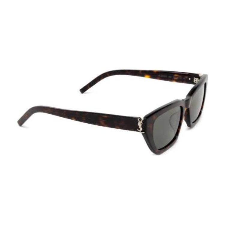 Saint Laurent Side Logo Irregular Shape Sunglasses Unisex Sunglasses Brown SLM127F002