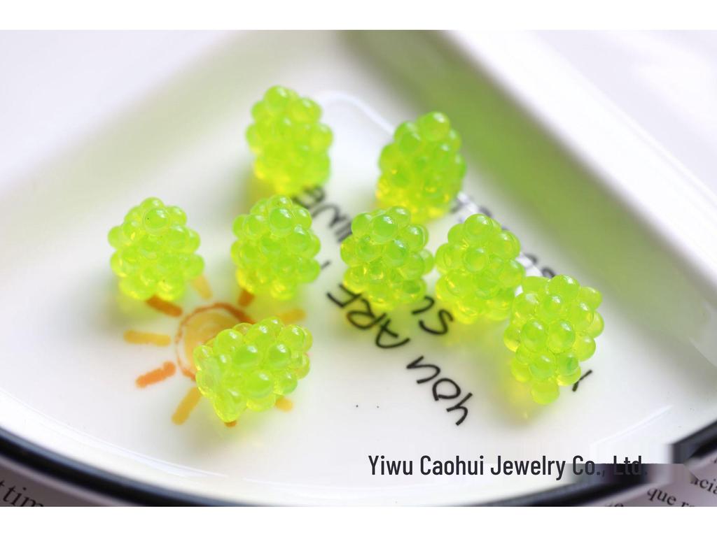 3D Transparent Fruit Resin Jewelry: Peach, Avocado & Strawberry Hair Tie Accessories for Kids