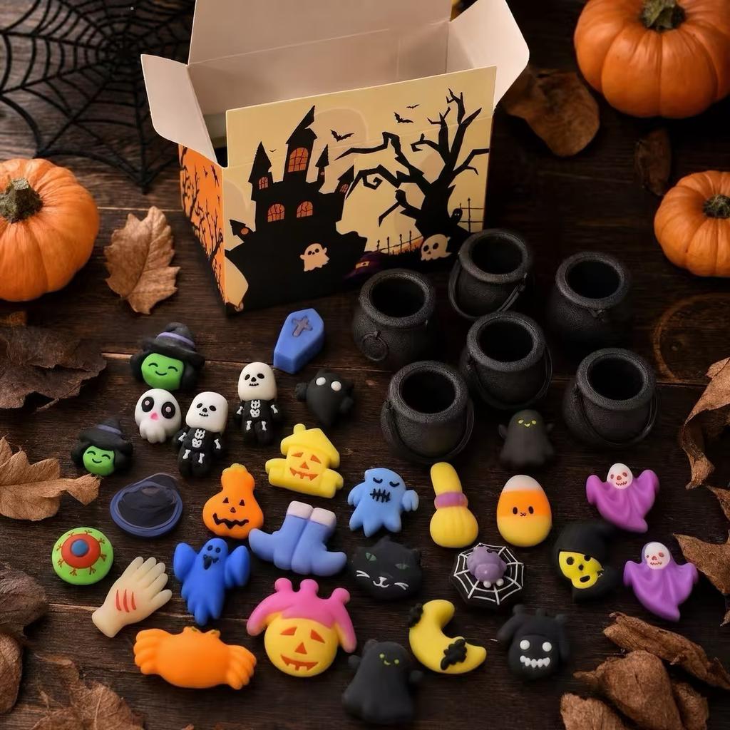 Set with Props, Pumpkin Decor, Witch , and Stress Toys for Kids
