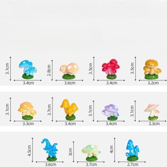 Kleine Dekorationsfiguren für DIY-Miniaturlandschaften & Terrarien 11 Stück