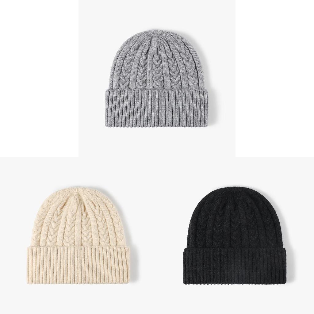 Knit Hat For Men Women Winter Warmth Thick Faux Rabbit Fur Fashion Beanie