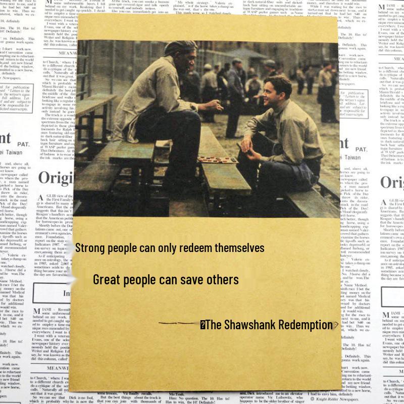 

Large Shawshank Redemption Retro Kraft Paper Poster for Bedroom/Bar Decor Yellow Kraft Paper (No Glue) 30X42 cm