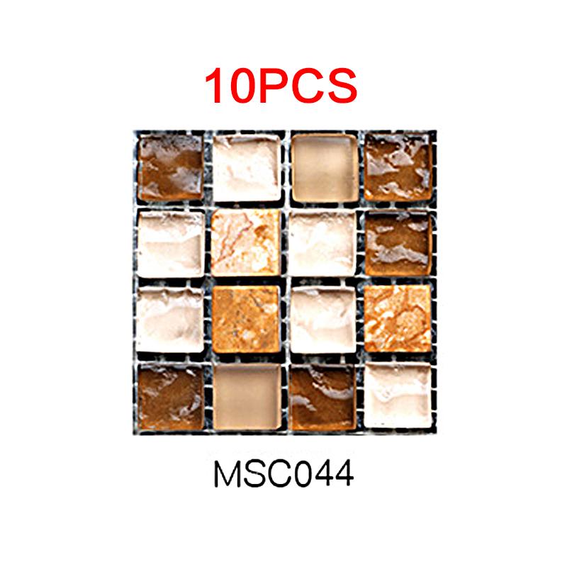 10pcs Wall Decal Wall Sticker Self Adhesive Mosaic Tile Backsplash DIY Bathroom Home Decor