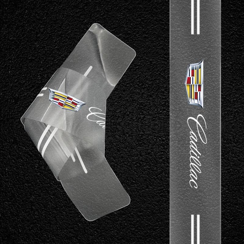 Car Door Sill Protector Stickers Transparent Decor Decal Threshold Strip For Cadillac CTS STS DTS SRX XLR ATX Escalade Seville Tiburon