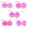 1PC Creative Silicone Casting Molds Necklace Molds Suitable for Necklace and Earrings with Heart Flower Shape Pendant