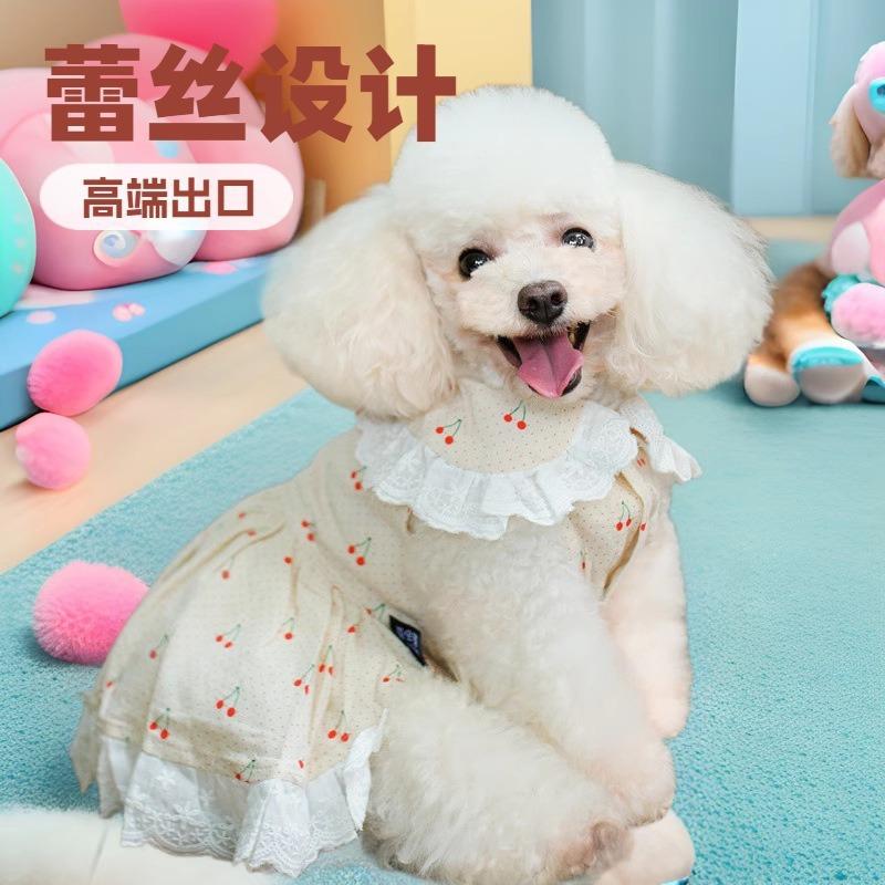 

New Mailei Cherry Xiaomi Manufacturer s New Summer Clothing Teddy VIP French Doo Corgi Small Dog Dog Trouser Skirt XL абрикосовий