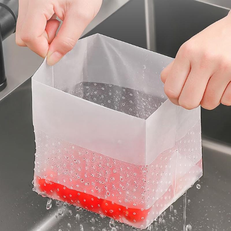 10/30Pcs Stand-Up Garbage Bag Drainage Bag Kitchen Disposable Sink Strainer Bag Kitchen Leftover Vegetable Scraps Bag