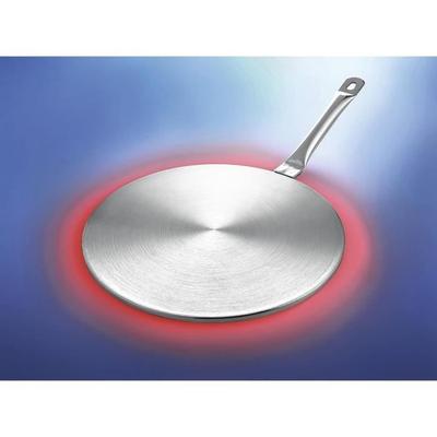 Induction Adapter Plate - Stainless Steel/Aluminum - 23 Cm - Cool-Touch Handle - Utensil Saving