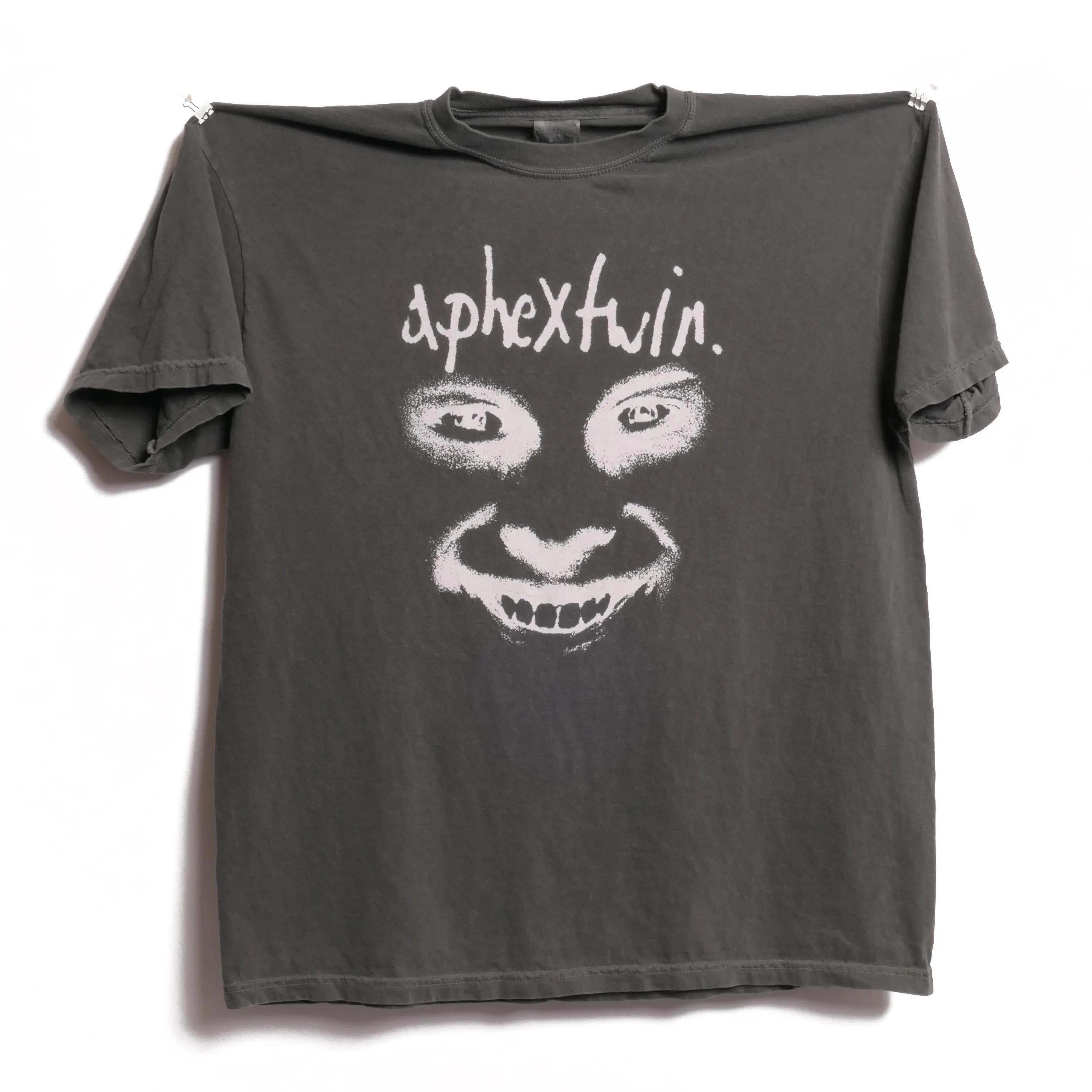 

2026 Summer Retro Womens Aphex Twin Print TShirt Unisex Cotton and Breathable Short Sleeve Oversized Loose Casual 4XL
